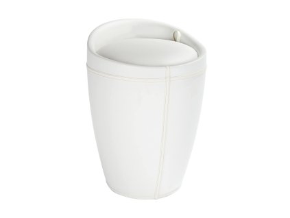 CANDY - Koupelnová stolička koženka, bílá
