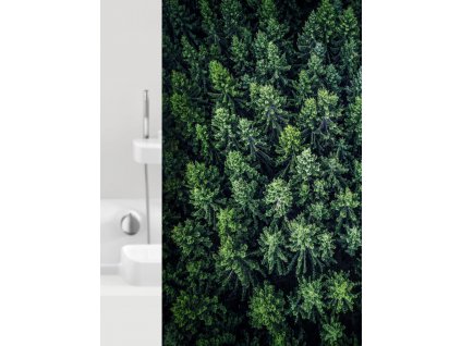 FORESTA - Sprchový závěs 180x200 cm, zelená