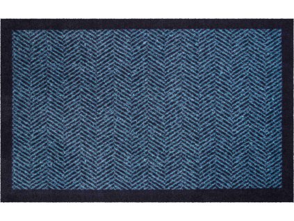 HERRINGBONE - Rohožky do domácnosti modré (Rozměr 75x120 cm)
