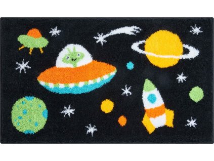 LITTLE MARTIAN - Koupelnové předložky černé (Rozměr 60x90 cm)