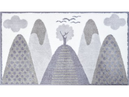 MOUNTAINS - Koupelnové předložky šedé (Rozměr 60x90 cm)