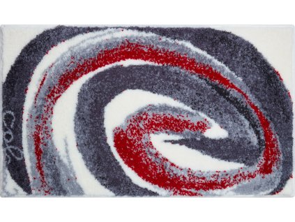 Colani 42 - Koupelnové předložky šedé červené (Rozměr 60x100 cm)