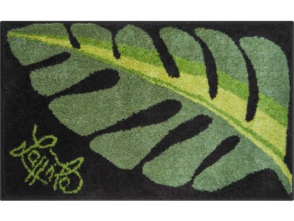 LEAF - Koupelnová předložka zelená (Rozměr 60x100 cm)