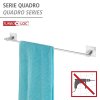 BEZ VRTÁNÍ TurboLoc QUADRO - Věšák na ručník, kovově lesklý 4008838278765 Z23853100