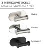 BEZ VRTÁNÍ TurboLoc OREA BLACK - Nástěnný háček dvojitý, černý 4008838277317 Z24288100