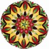 MANDALA ŽIVOTA - Mandaly předložky zelenožluté (Rozměr ø 60 cm)