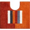 CAPRICIO - Koupelnové předložky oranžové (Rozměr 55x60 cm s výřezem pro WC)