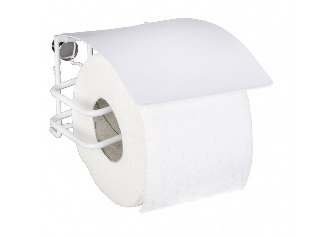 Toilettenpapierhalter weiß 9x13x14 cm OHNE BOHREN Classic Plus,  Badausstattung WENKO, z22822100, 4008838158852