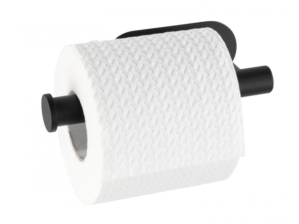 Toilettenpapierhalter schwarz 5x16x7 cm OHNE TurboLoc OREA SCHWARZ,  Badezimmerzubehör WENKO, z24287100, 4008838294727