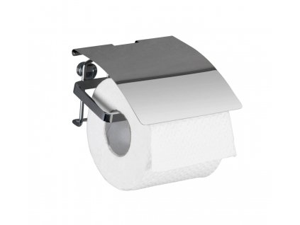OHNE BOHREN Premium - Toilettenpapierhalter, metallisch glänzend