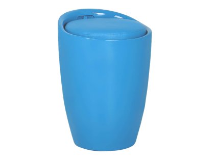 PRINCE - Wäschekorb mit Sitz, blau