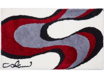 Colani 11 - Badezimmermatten rot und weiß (Grösse 60x100 cm)