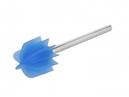 Edelstahlgriff und -bürste 75 mm blau