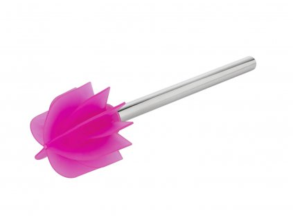 Edelstahlgriff und -bürste 75 mm rosa