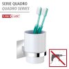 OHNE BOHREN TurboLoc QUADRO - Zahnputzbecher, Metall glänzend 4008838271193 Z23847100