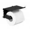 OHNE BOHREN Classic Plus - Toilettenpapierhalter mit Ablage, schwarz 4008838279045 Z23885100