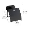 OHNE BOHREN TurboLoc OREA BLACK - WC-Papierhalter, schwarz 4008838295861 Z24295100