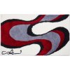 Colani 11 - Badezimmermatten rot und weiß (Grösse 60x100 cm)