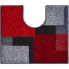 ATALA - Badteppich rot (Grösse 50x60 cm mit Ausschnitt für die Toilette)