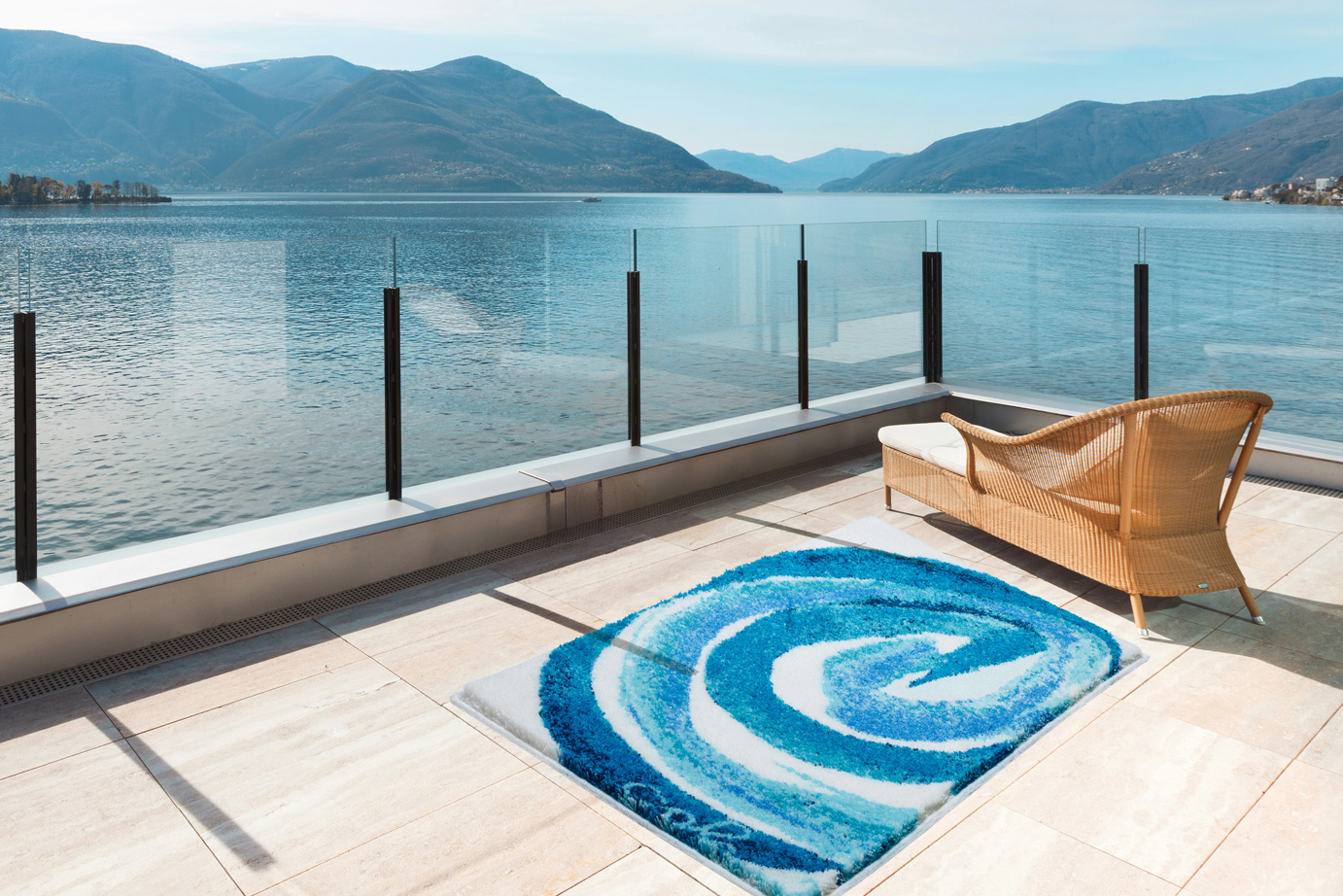 Blauwe tapijten brengen gemoedsrust