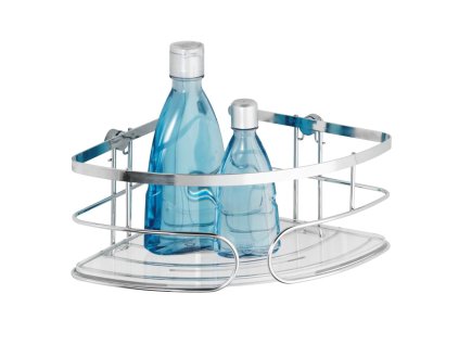 OHNE BOHREN Premium - Hoekplank, glanzend metallic