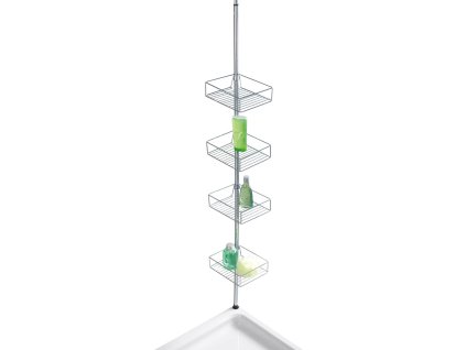 DOMASO - Hoekplank op telescopische stang, glanzend metallic