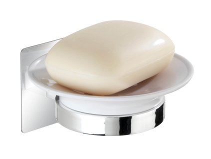 ZONDER BOREN TurboLoc QUADRO - Zeepdispenser, glanzend metaal