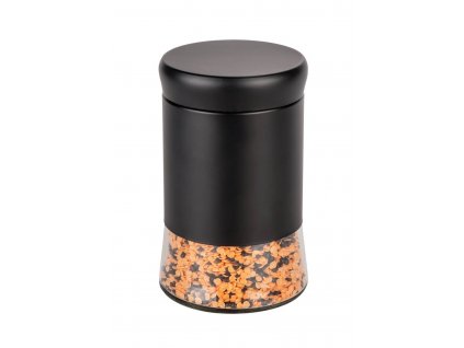 Glazen voorraadpot BOGA 0,6L zwart