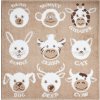 HAPPIES - Badmat 100x100 cm, beige
