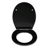 Zelfsluitende toiletzitting Kos zwart Easy Close thermoplastic 4008838253915 z23443100