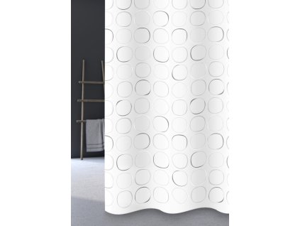 LENTILS - Zasłona prysznicowa 180x200 cm, Grey