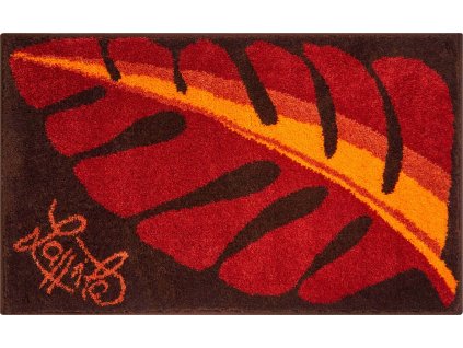 LEAF - Mata łazienkowa pomarańczowa (Wymiar 60x100 cm)
