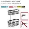BEZ WIERCENIA Classic Plus - podwójna półka ścienna, czarna 4008838269039 Z23879100
