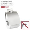 BEZ WIERCENIA TurboLoc QUADRO - uchwyt na papier toaletowy, metaliczny błyszczący 4008838267448 Z23860100