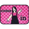 COME IN - Maty do domu i wycieraczki różowe i czarne (Wymiar 40x60 cm)