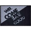 WELCOME and GOODBYE - Maty do domu i wycieraczki jasnoszare czarne (Wymiar 40x60 cm)