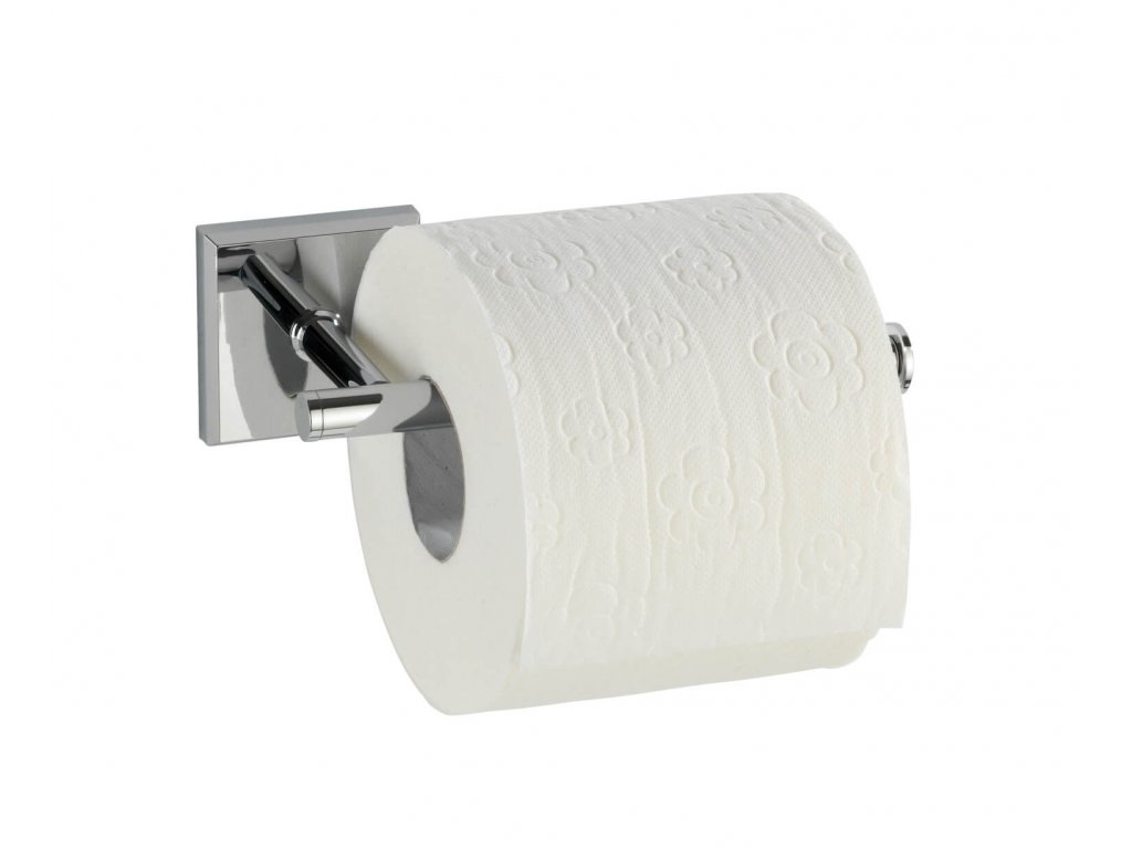 BEZ VŔTANIA PowerLoc LACENO - Držiak na toaletný papier, kovovo lesklý