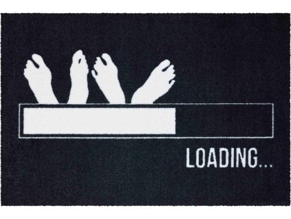 VKLADANIE - Rohožky a rohožky čierna a biela (Rozmer 40x60 cm)