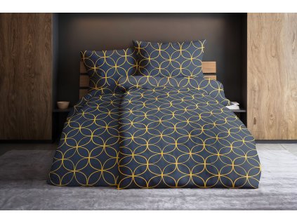 NOCTURA – Obliečky temne modré (Rozmer 135x200+80x80 cm)
