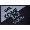 WELCOME and GOODBYE - Rohožky a rohožky svetlosivá čierna (Rozmer 40x60 cm)