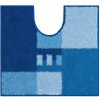 MERKUR - Kúpeľňové predložky modré (Rozmer 50x60 cm s výrezom pre WC)