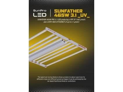 8814 sunpro sunfather led 465w 3 1 uv