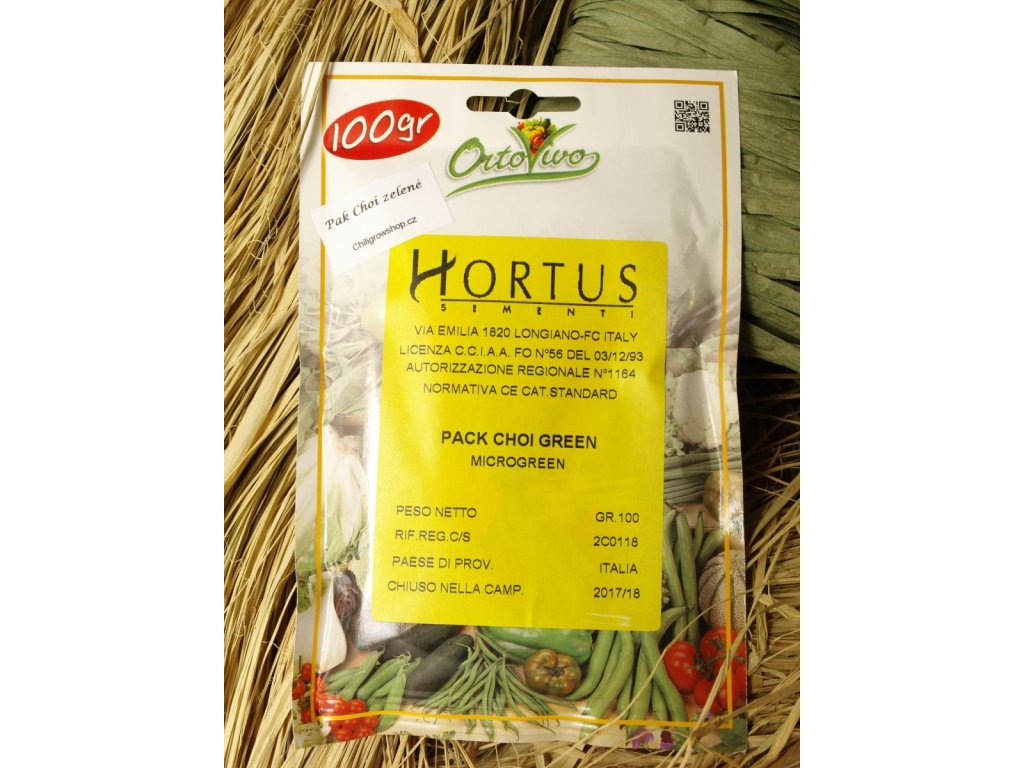 45849 pak choi zelene seminka pro pestovani microgreens a listecku baby leaf 100 g