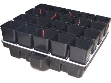 Platinium Hydro Star 100x100 mit 20 Pflanztöpfen