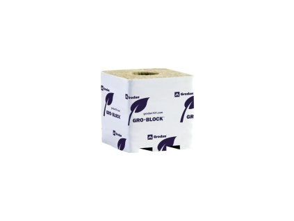 Grodan Improved Gro Block 100×100×100 mm, Würfel mit Loch 40×40 mm, 1 Stk – MEDICAL