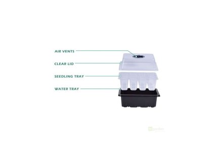VF Mini Propagator für 12 Pflanzen inkl. Anzuchtschale, 18,5×14,5×11 cm