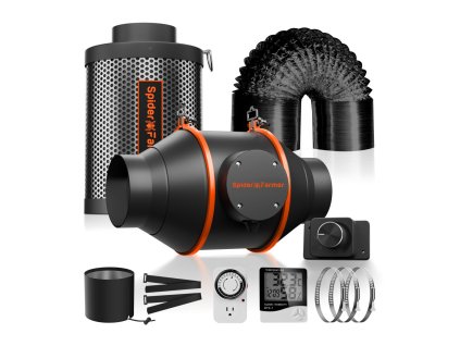 Spider Farmer 102 mm Inline-Ventilator 348 m³/h, Drehzahlregler