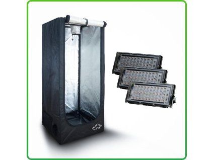 LMG kompletní pěstební box Basic 1.0 – Pure Tent LITE 60x60x140 + (3pack) modulový reflektor