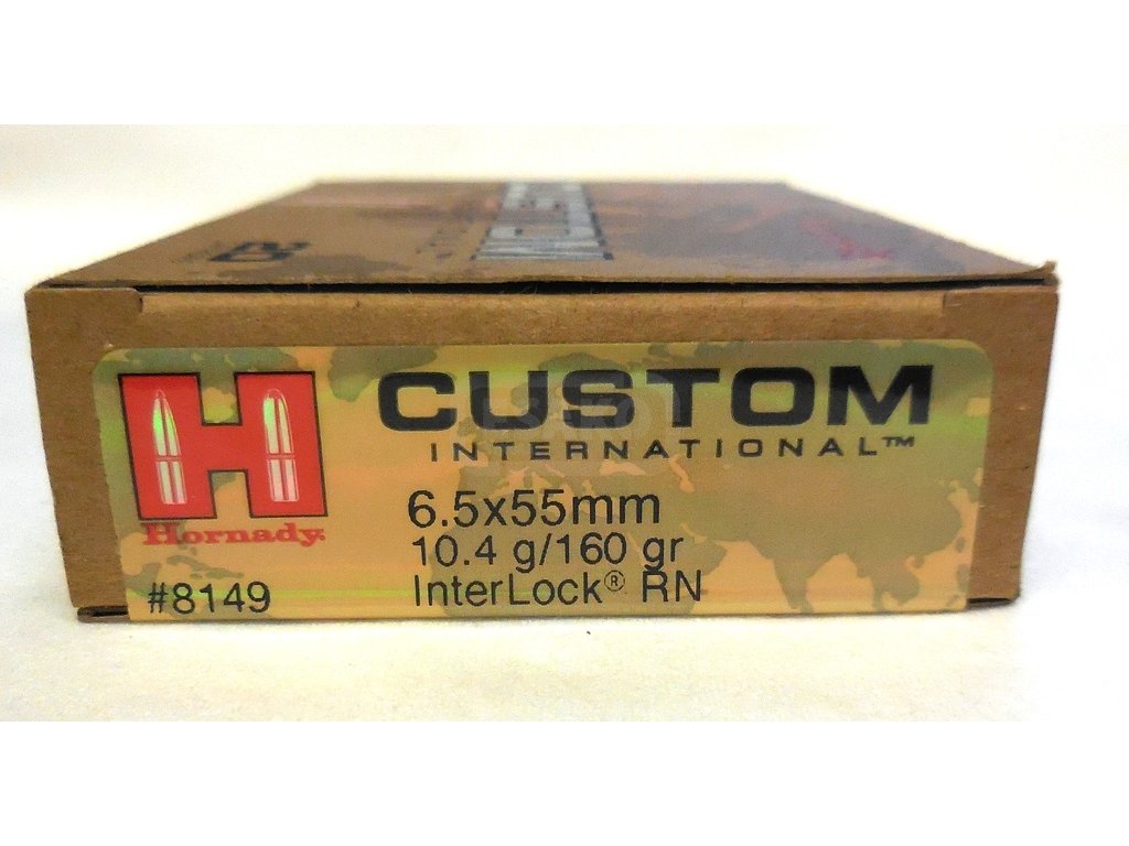 náboj kulový Hornady Custom International 6,5x55, 160gr SP