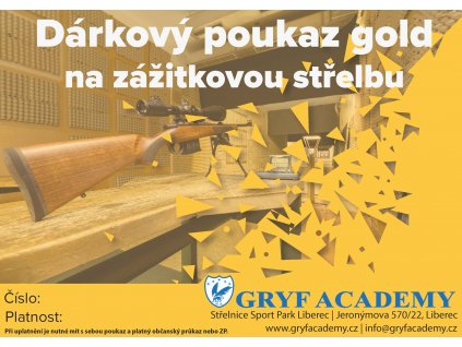 Poukaz střelba gold
